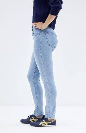 Stretch Light Indigo Skinny Jeans image number 3