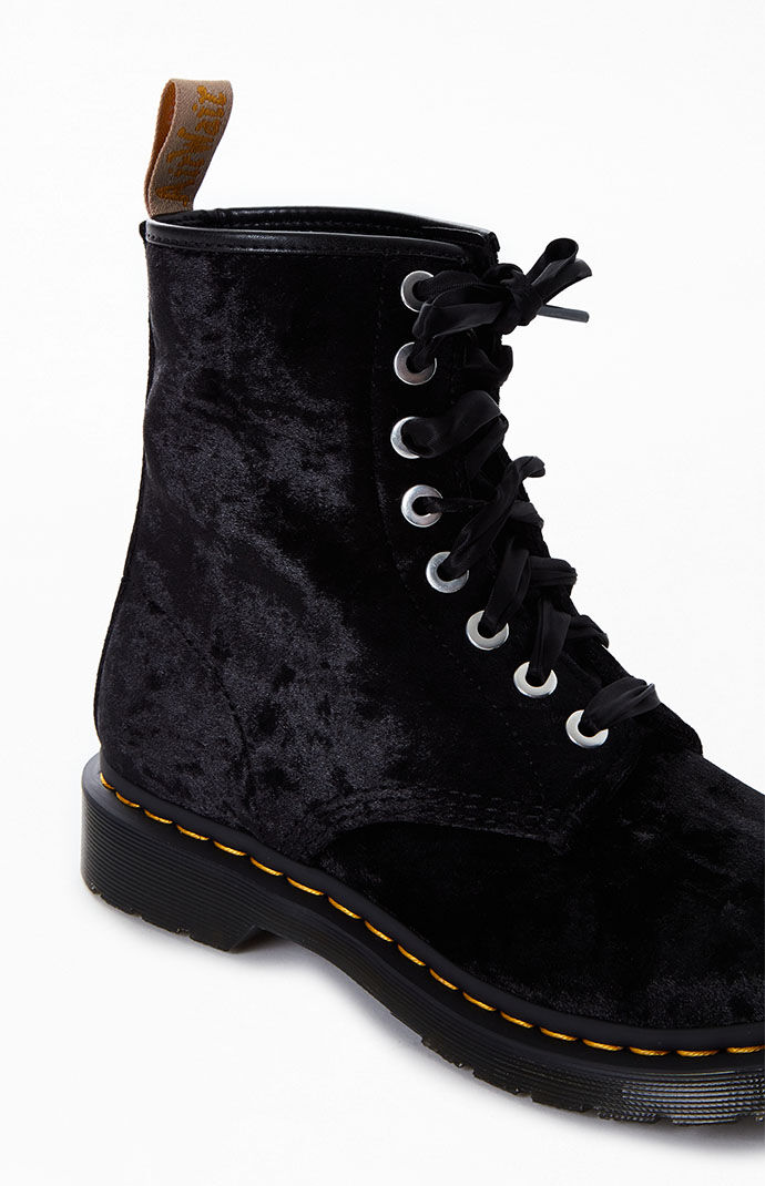 Dr Martens Women s 1460 Crushed Velvet Lace Up Boots PacSun