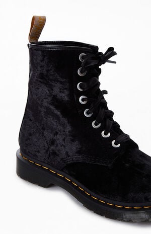 Women's 1460 Crushed Velvet Lace Up Boots image number 6