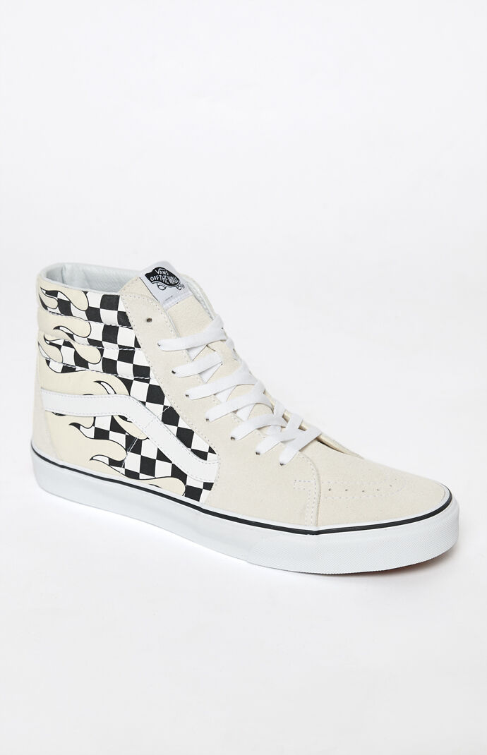 vans slip ons white checkered