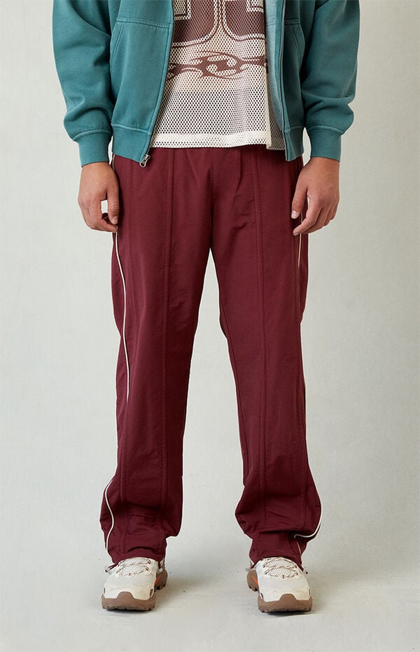 Pacsun Maroon Baggy Track Pants