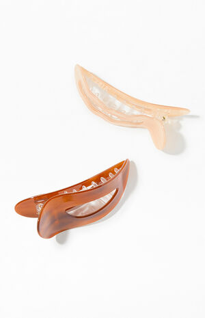 2 Pack Jasmine Flat Hair Clips image number 2