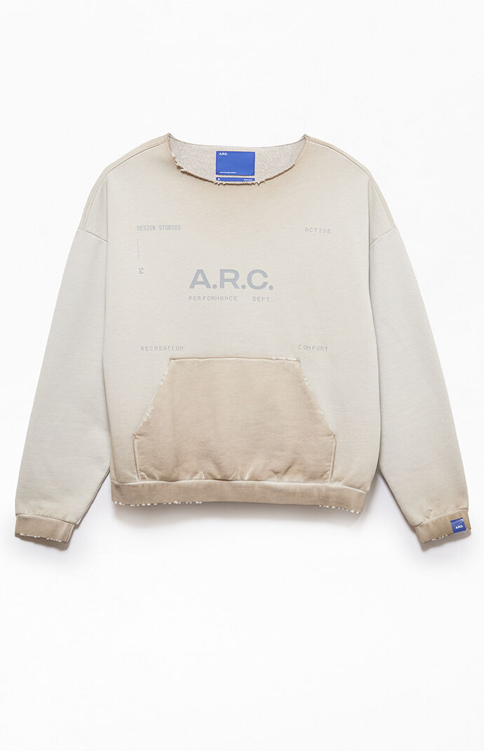 A.R.C. Khaki Vintage Wash Heavyweight Fleece Cutoff Sweatshirt