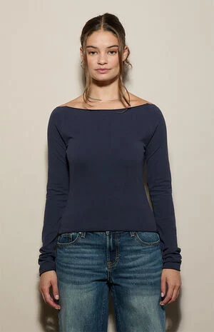 Mia Off-The-Shoulder Long Sleeve T-Shirt image number 1