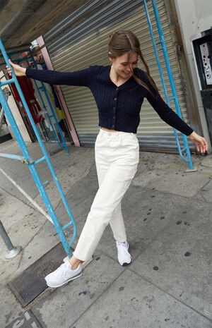 Navy Cable Stitch Cardigan image number 2