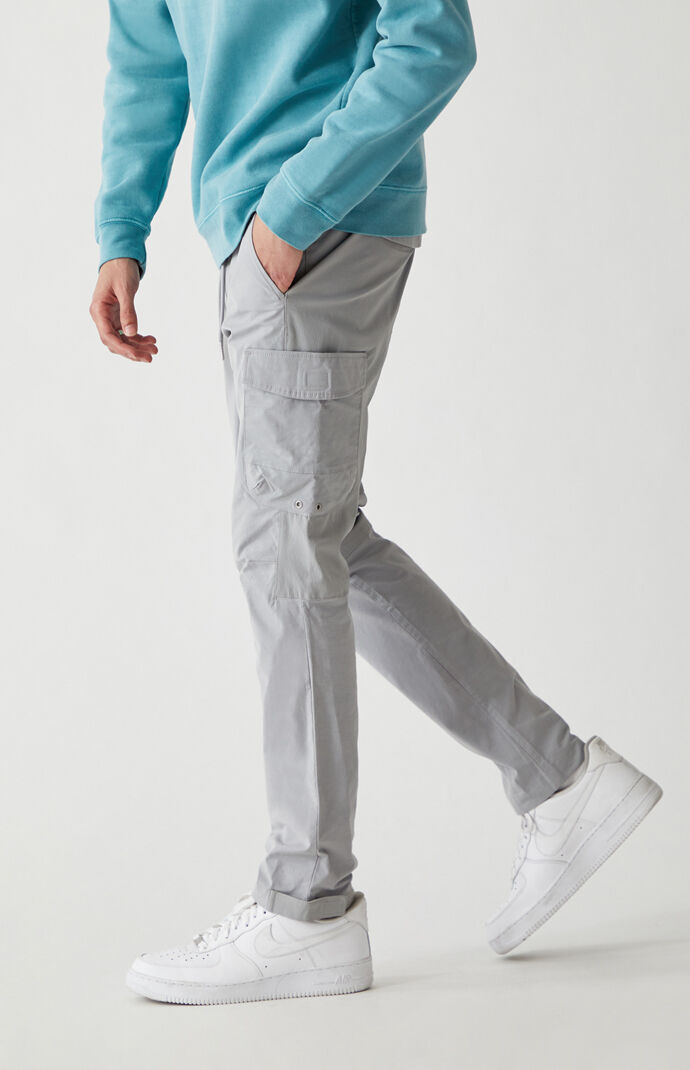 Cotton Nylon Slim Cargo Pants