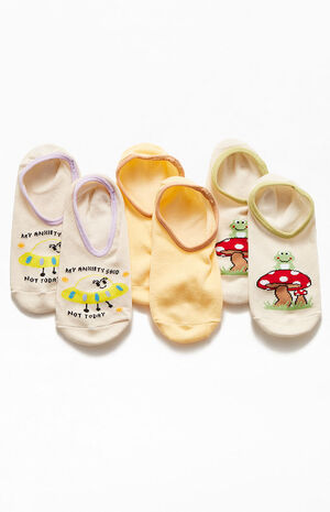 3 Pack Moody No-Show Socks image number 1