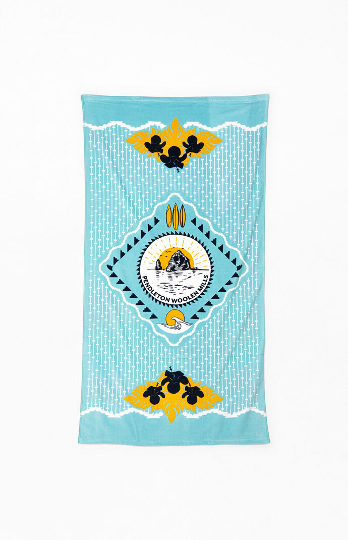 Blue Print Beach Towel