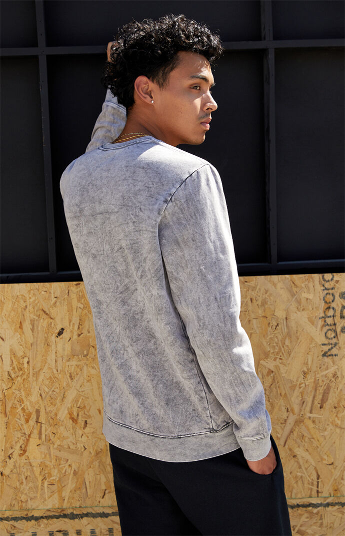 Acid Wash Crew Neck Sweatshirt