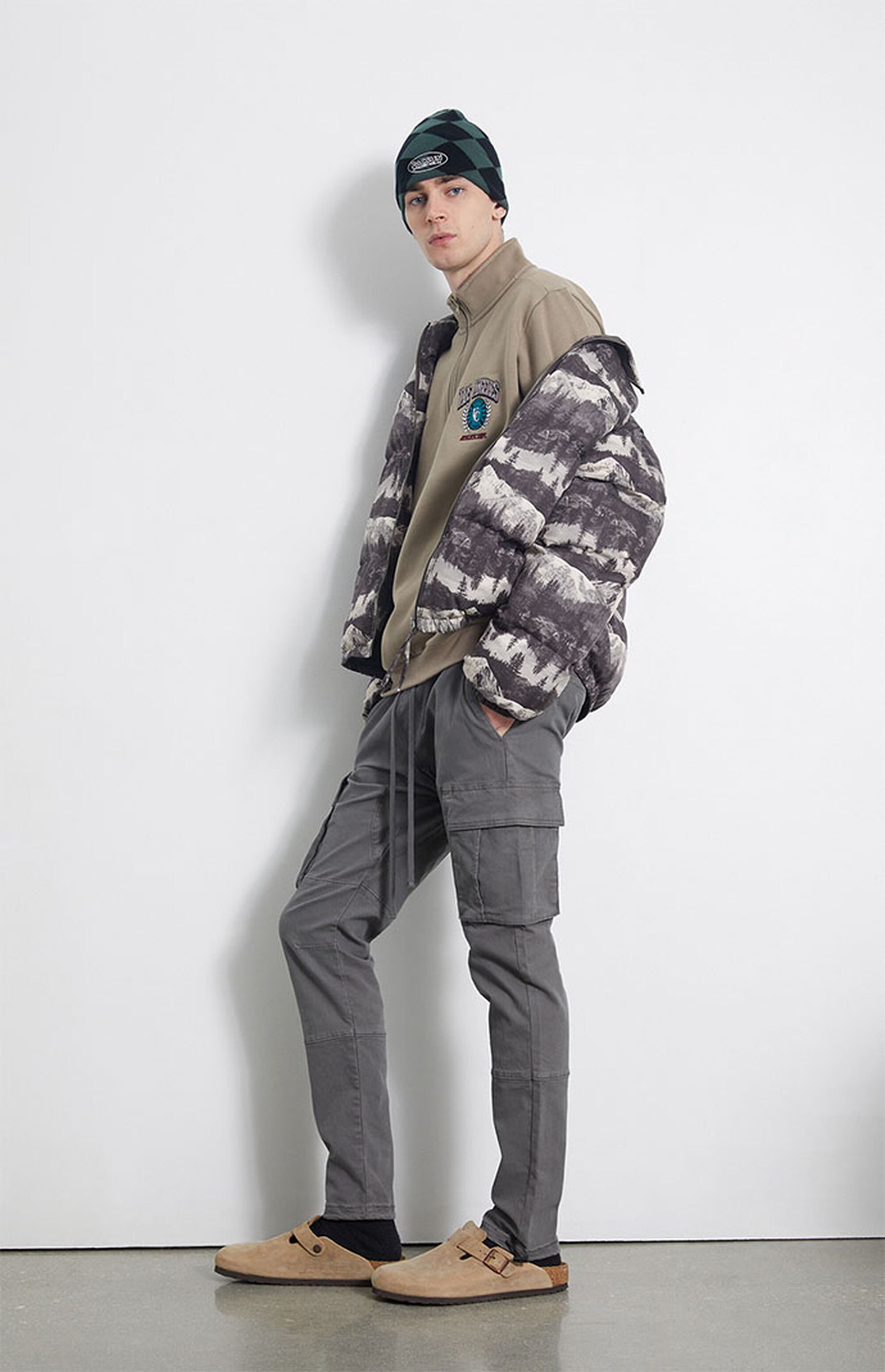 PacSun Gray Slim Cargo Comfort Stretch Pants PacSun