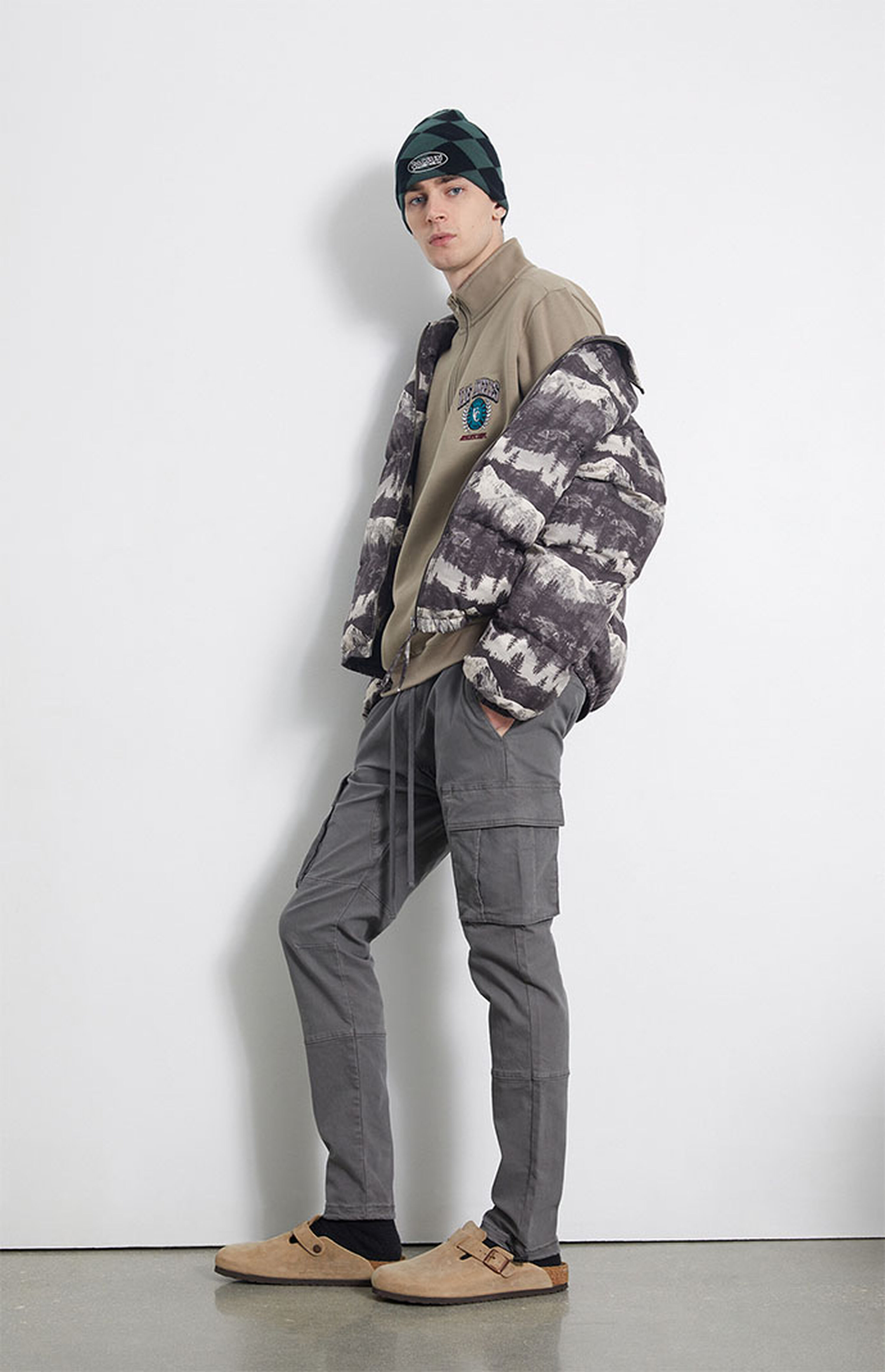 PacSun Gray Slim Cargo Comfort Stretch Pants PacSun