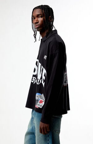 Elusive Pit Crew Long Sleeve Rugby Shirt image number 3