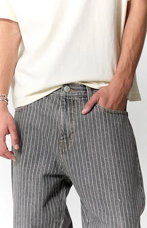 Dylan Baggy Jeans Pinstripe Gray image number 6
