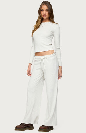 Cicilia Straight Leg Ribbed Pants image number 4