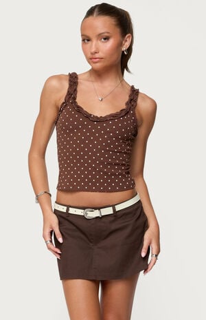 Pippin Ruffle Polka Dot Tank Top image number 1