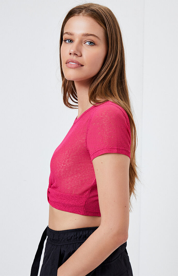 Focus Twist Mesh Top