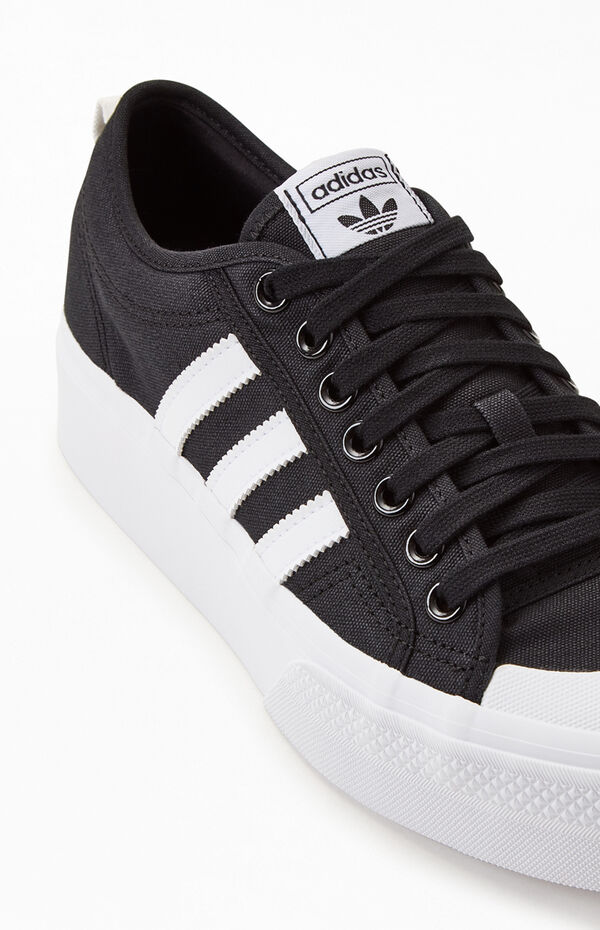 adidas gazelle silver green womens Adidas Women's Nizza Platform Mid Shoes