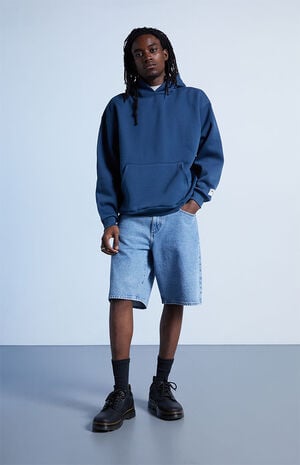 Eco Medium Blue Denim Shorts image number 2