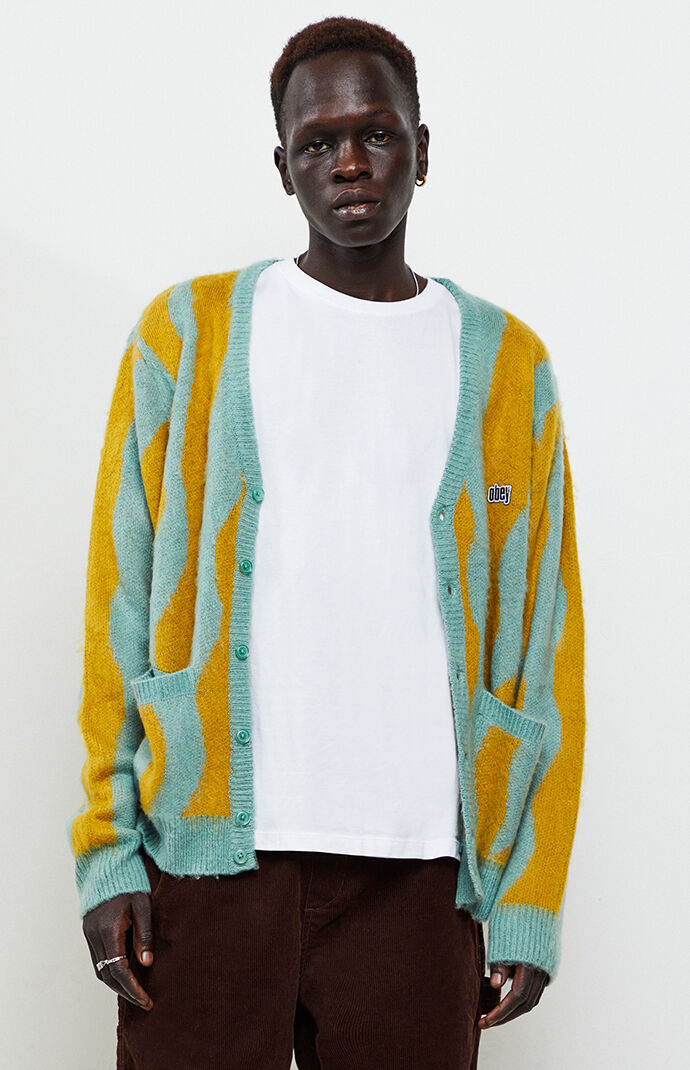 Obey seaweed cardigan clearance