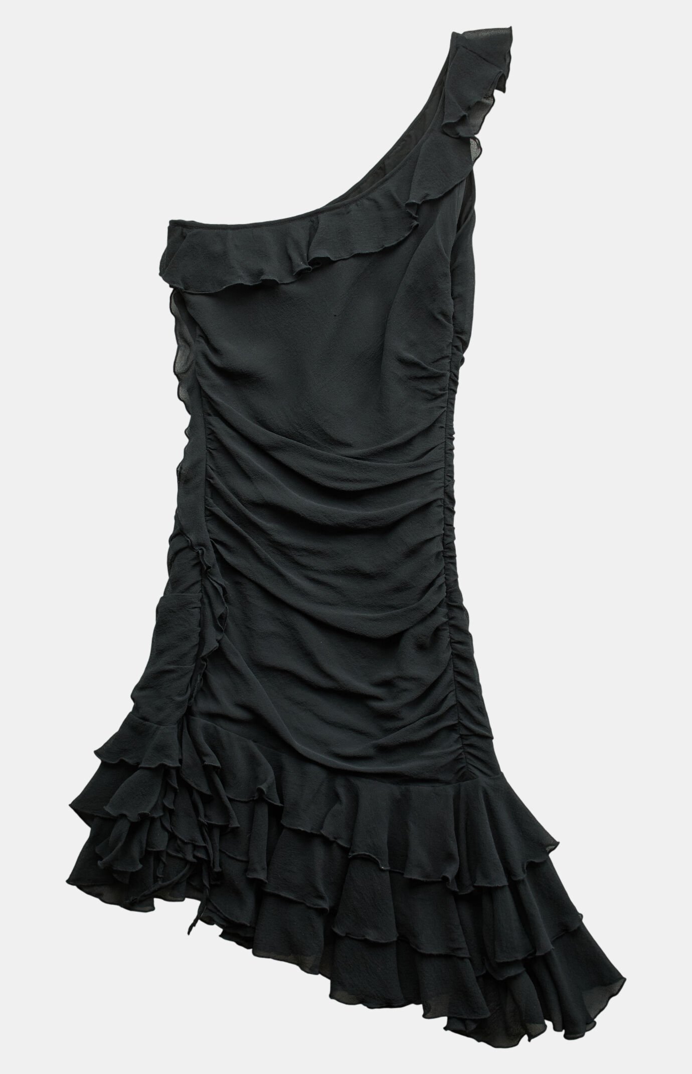 PS VINTAGE 2000s One Shoulder Rouched Dress