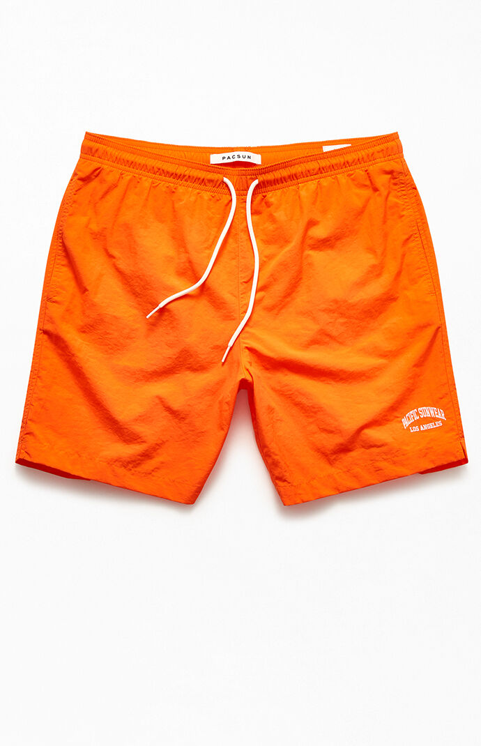 Collegiate Solid Swim Trunks