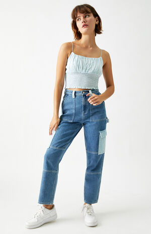 Smocked Bodice Cami Top Smocked Bodice Cami Top image number null