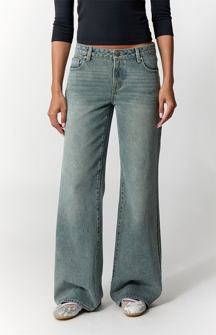 Pacsun Casey Low Rise Baggy Jeans Medium Wash Blue