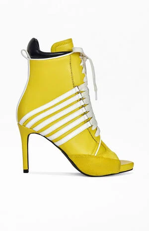Women's Eleven Mustard Sporty Stiletto Booties image number 1