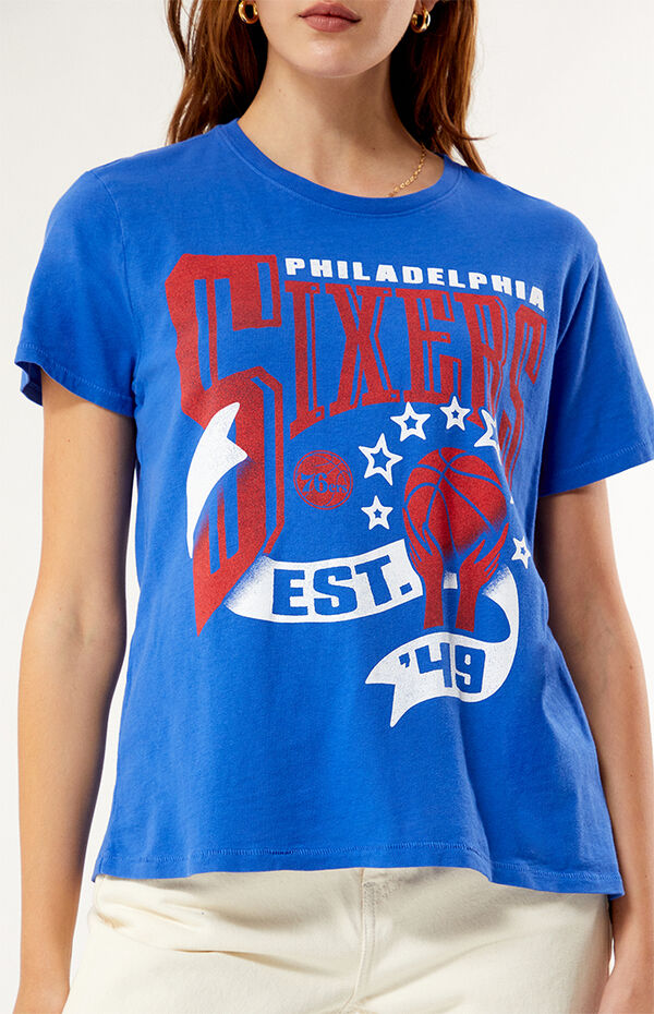 Philadelphia 76ers Junk Food NBA x MTV I Want My T-Shirt - Royal