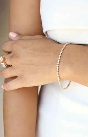 Minimalist Crystal Tennis Bracelet image number 3