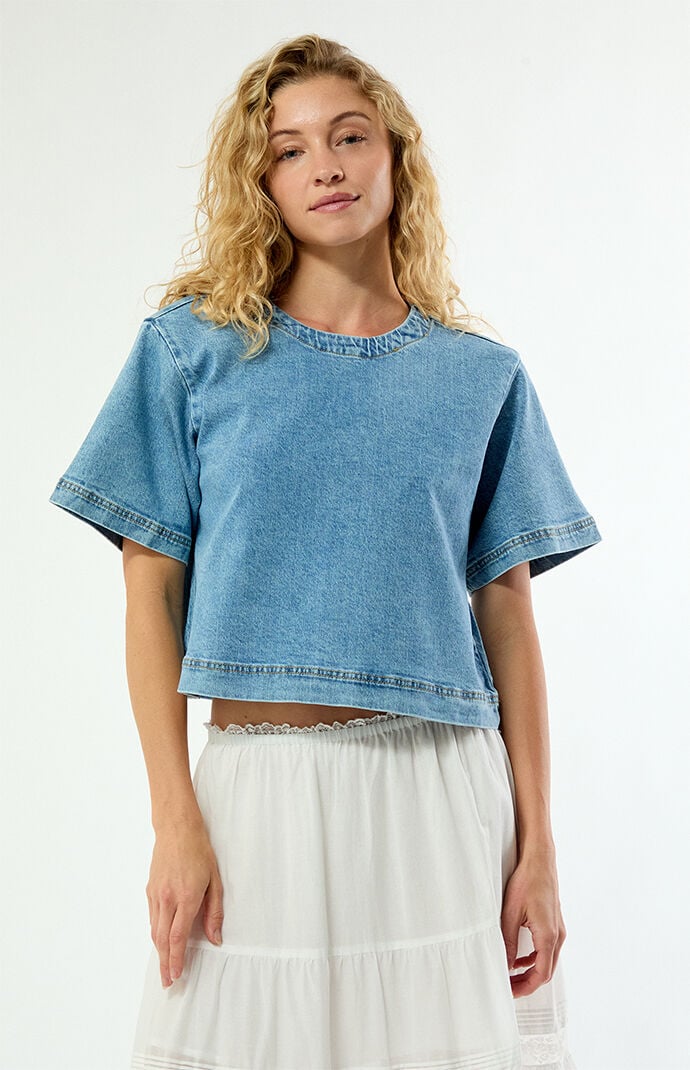 Steve Madden Jesse Jean Short Sleeve Top