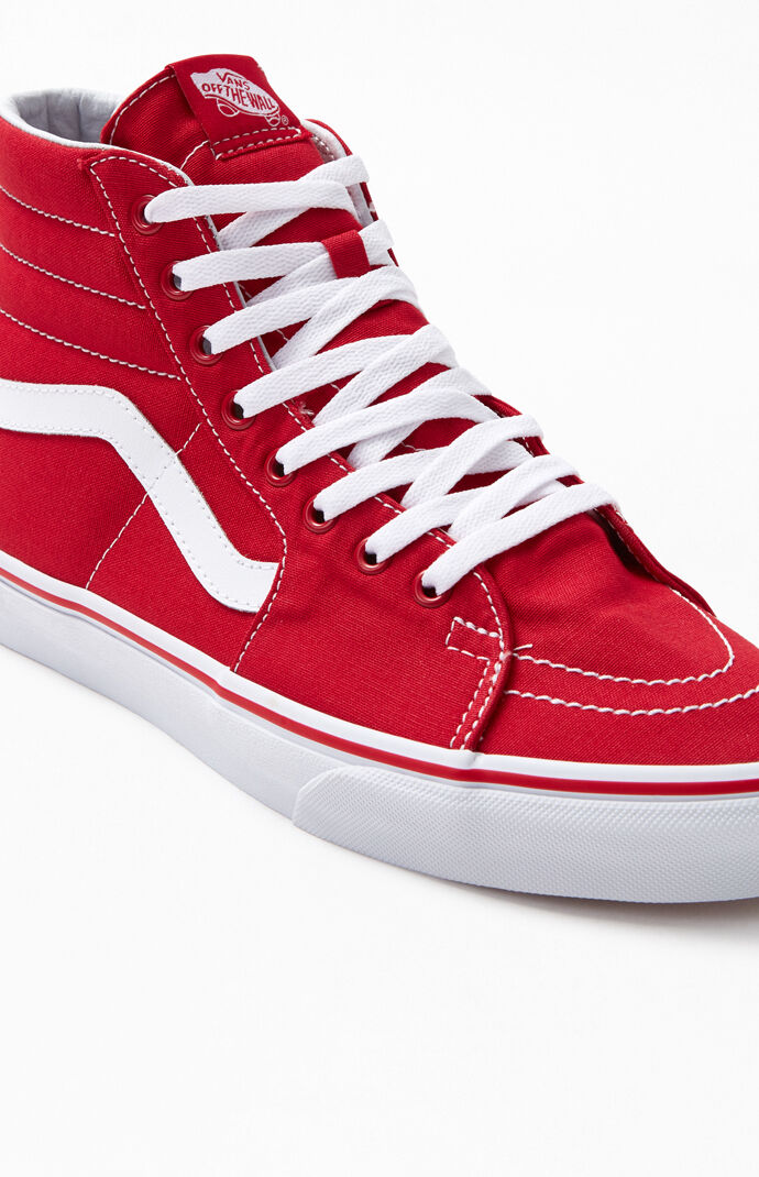 dark red vans sk8 hi