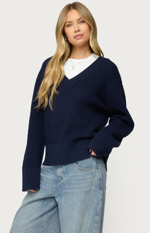 Bluebell Oversized Waffle Knit Sweater image number 2