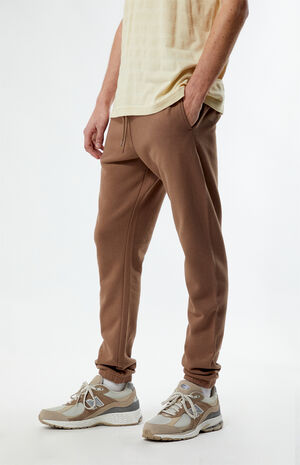 Brown Fleece Jogger Sweatpants image number 3
