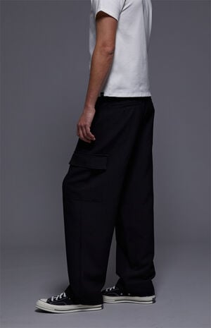 by Pacsun Valencia Baggy Trousers Stretch Cargo Black image number 4