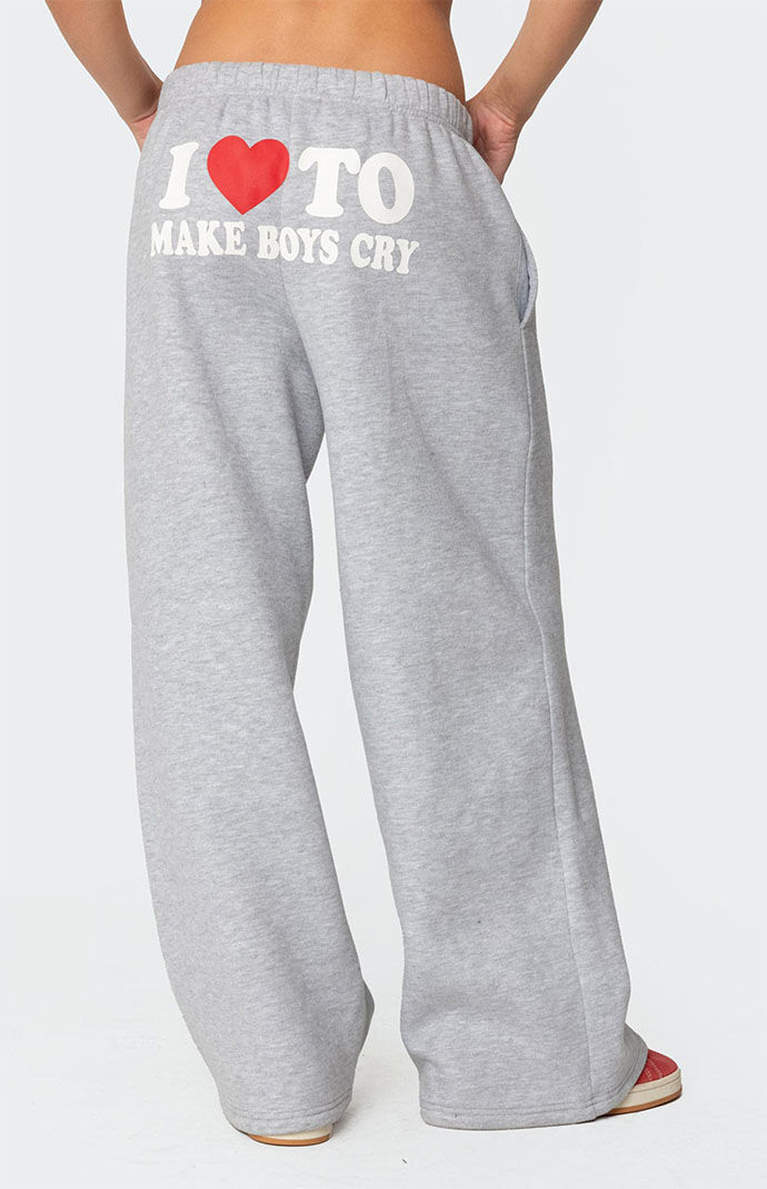 Edikted Boys Cry Wide Leg Sweatpants | PacSun