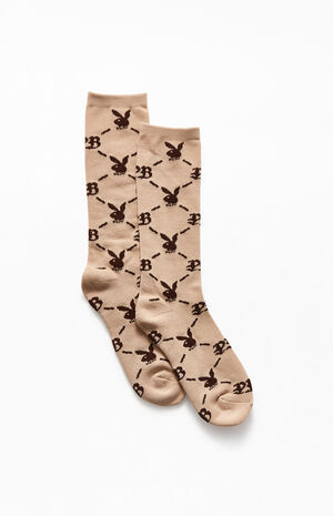 By PacSun Monogram Print Crew Socks image number 2