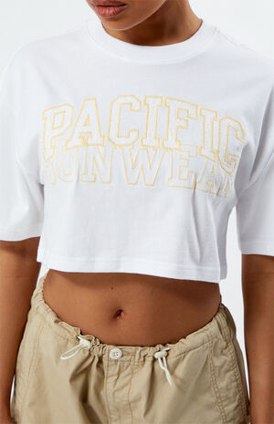Pacific Sunwear Eyelet Super Cropped T-Shirt image number 2