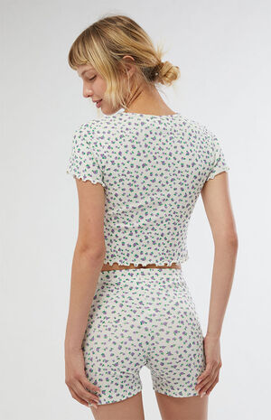 Floral Printed Jersey Biker Shorts image number 4