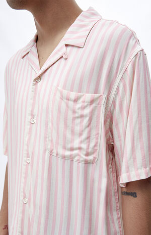 Powder Pink Stripe Camp Shirt image number 2
