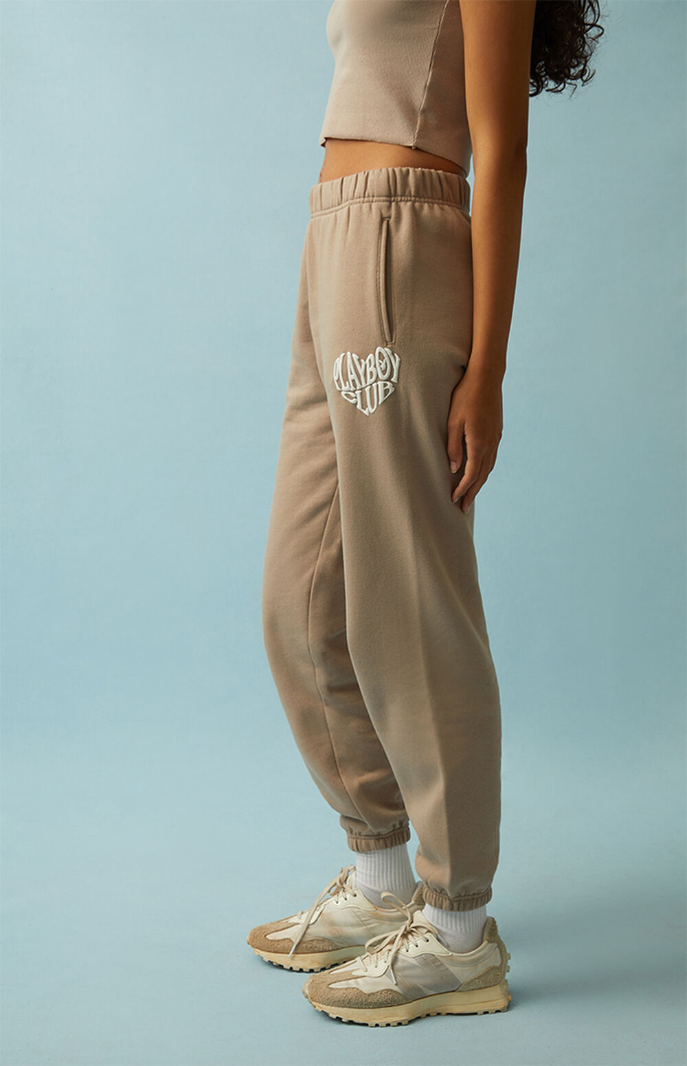 tan sweatpants