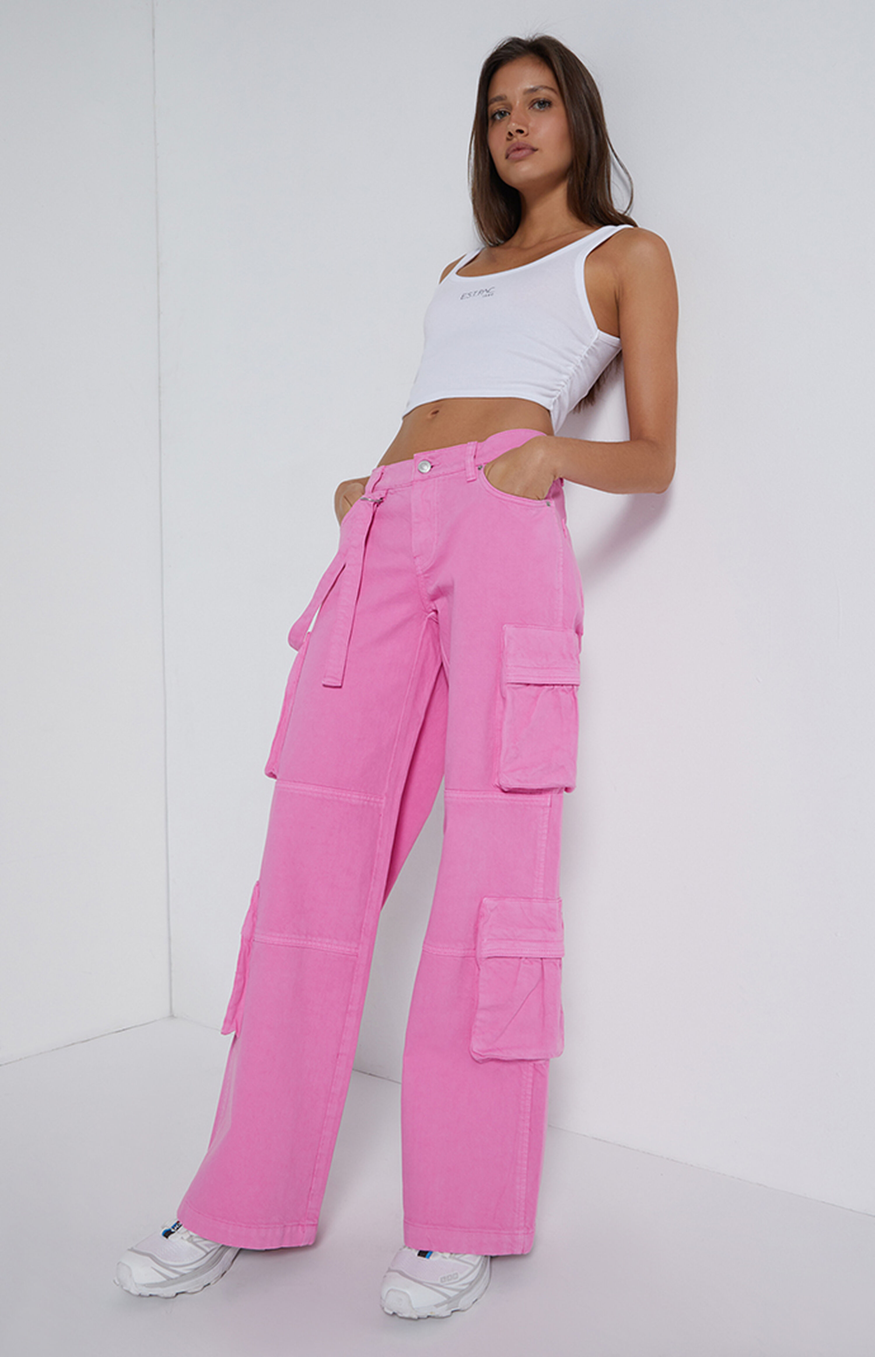PacSun Pink Baggy Cargo Pants PacSun