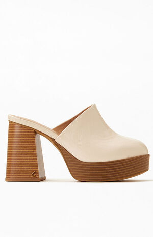 Women's Cream Shay Heeled Mules image number 3