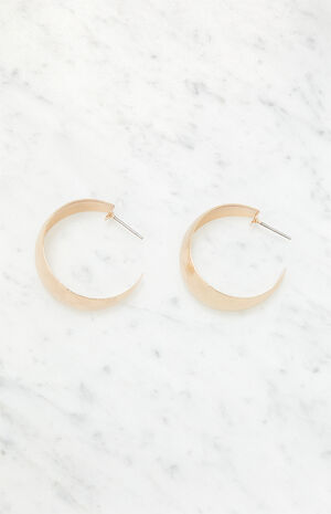 Chunky Heart Print Hoop Earrings image number 1