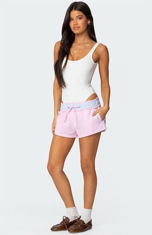 Baylee Contrast Striped Shorts Baylee Contrast Striped Shorts image number 1