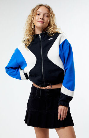 x PacSun Eco Colorblock Cropped Zip Up Sweatshirt image number 2