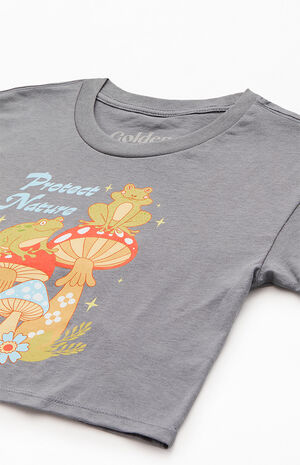 Kids Protect Nature Frog Mushroom T-Shirt image number 2