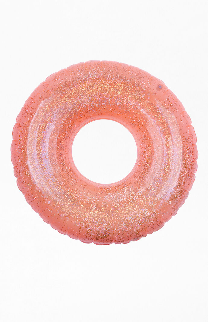 Neon Coral Pool Ring Floatie
