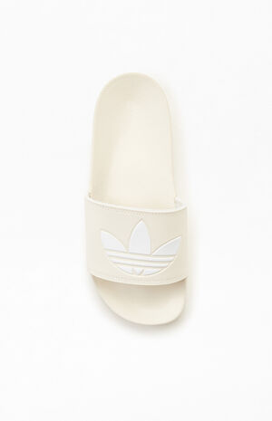 Women's White Adilette Slide Sandals image number 5