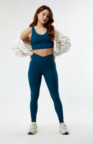 Active Ribbed Crossover Yoga Pants